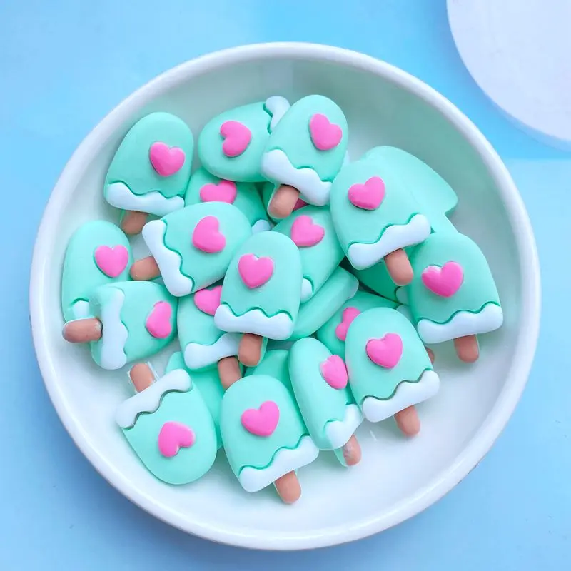 20Pcs New Cute Resin Mini Cartoon Ice Cream Series Flat back Scrapbooking DIY Jewelry Craft Decoration Accessories