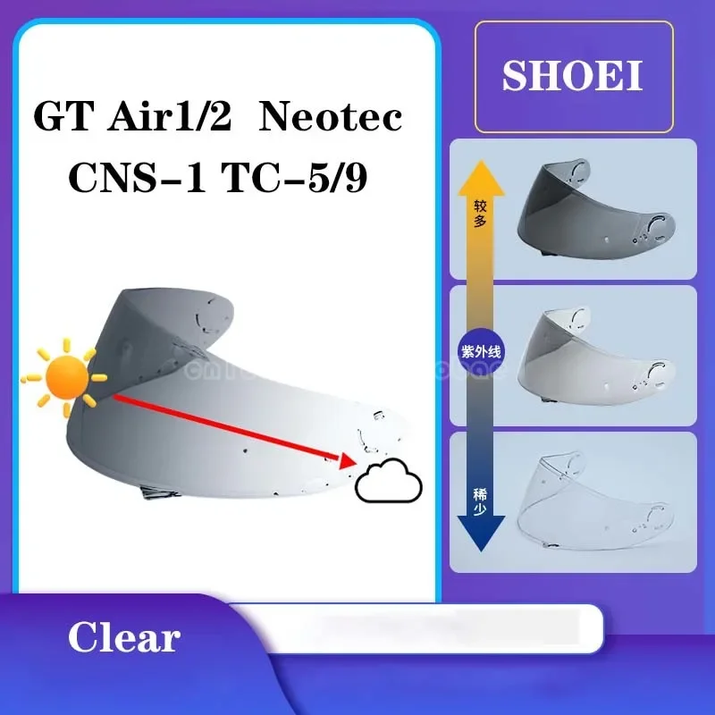 Photochromic Helmet Visor for SHOEI Z8 X15 RF1400 CWR-F2 NXR1/2 X14 Z7 CWR1 RF1200 Xspirit GT Air1/2 Neotec CNS-1 TC-5/9 Shield