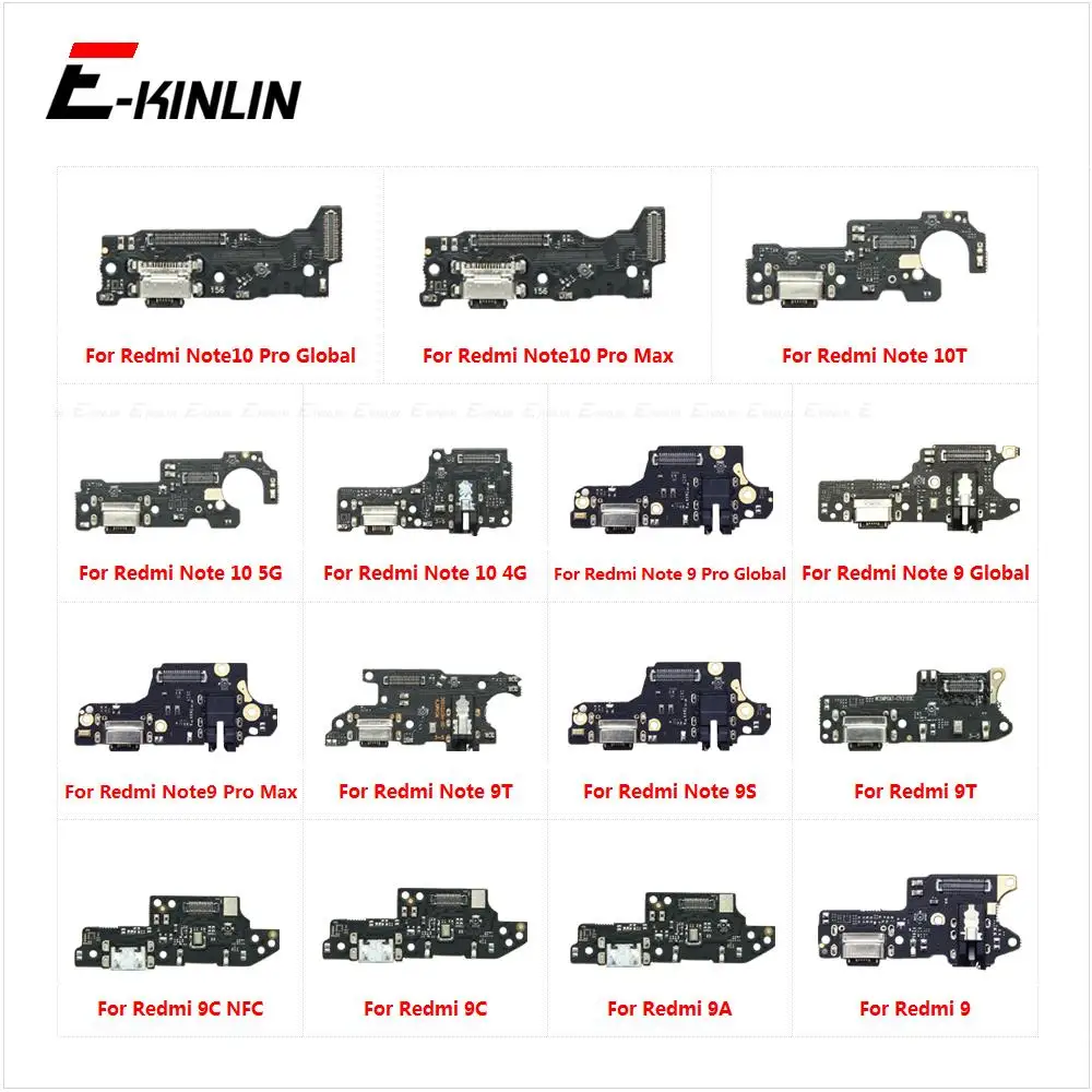 

USB Charging Charger Dock Port Board Flex Cable For Xiaomi Redmi 9 9C NFC 9A Note 10T 10 9T 9 9S Pro Max