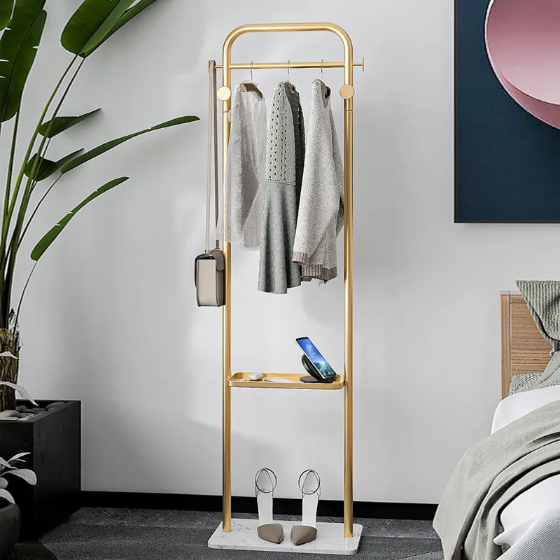 Marble coat rack Floor-to-ceiling hanger Home bedroom hanger Hotel homestay clothes rack Light luxury