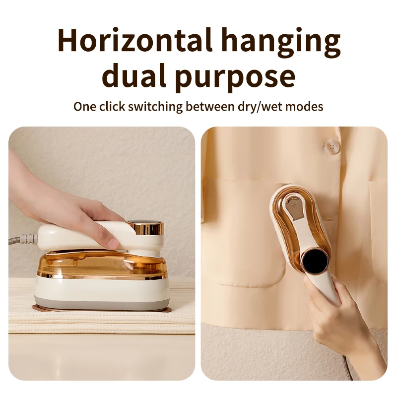 مكواة بخار محمولة بقوة 1200 وات، مكواة بخار منزلية محمولة بثلاث سرعات، مكواة كهربائية دوارة بشاشة تعمل باللمس