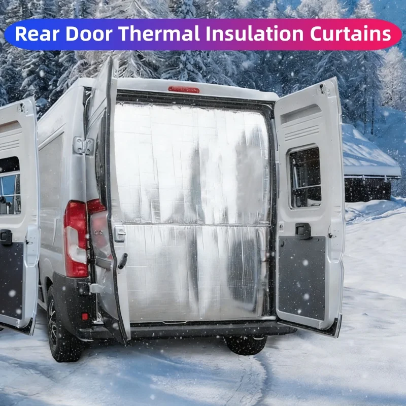 Rear Door Thermal Insulation Curtains Motorhome Caravan For Fiat Ducato X250/X290 Peugeot Boxer Citroen Relay RV 2pcs Design