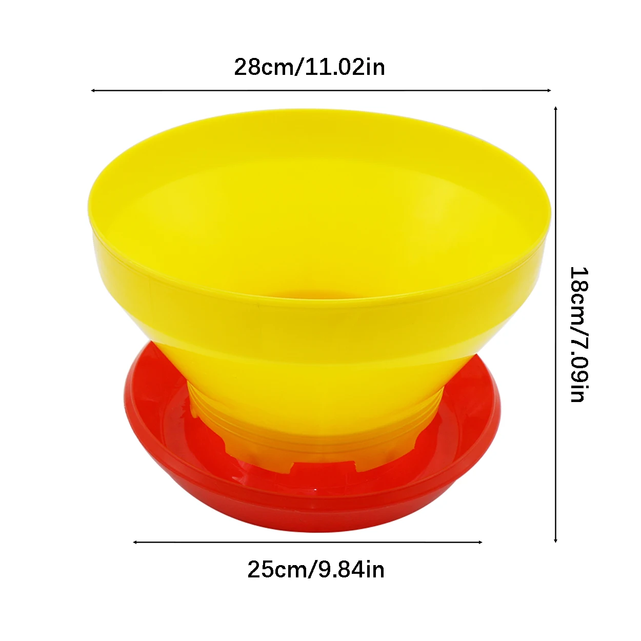 1Pc Chicken Automatic Feeder Poultry without Cover Ground Feed Bucket Pigeon Quail Feeding Bucket Poultry Breeding Supplies