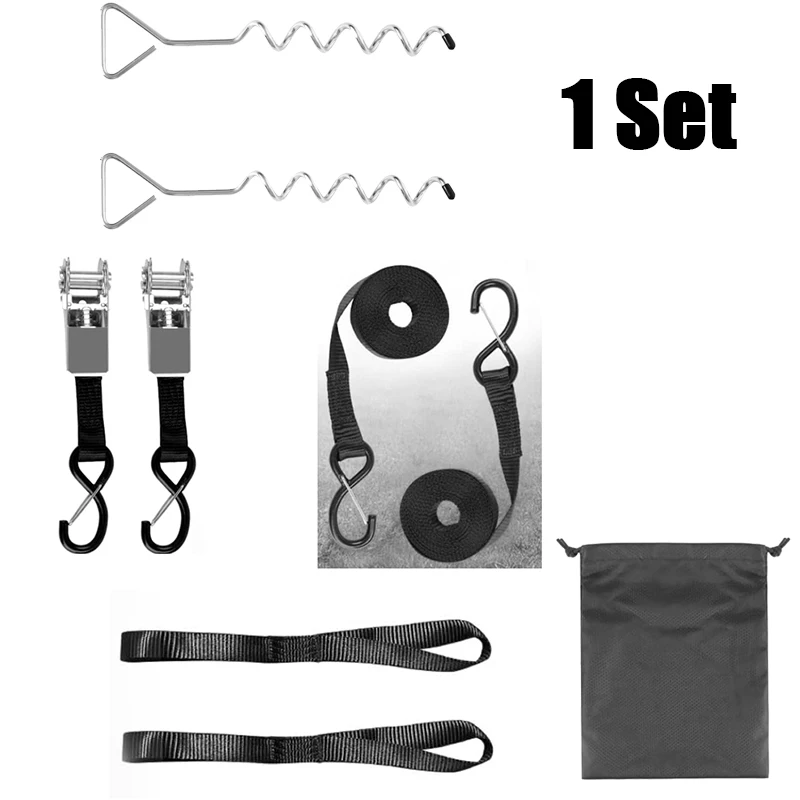 

1 Set Camper Awning Anchors Accessories Heavy Duty RV Awning Tie Down Kit RV Awning Anchor Kit For Party Outdoor Camping