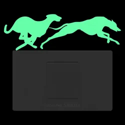 Racing Greyhounds Glow Stickers Kids Room Wall Switch Decoration Cartoon Animal Dog Decal Laptop Motorcycle Bicycle Car Sticker