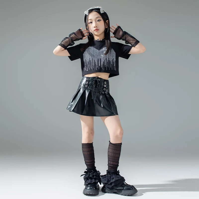Kids Groep Kpop Outfit Meisjes Jazzdans Kostuum Kinderen Hip Hop Kleding Street Dance Suits Stage Performance Slijtage DW10718