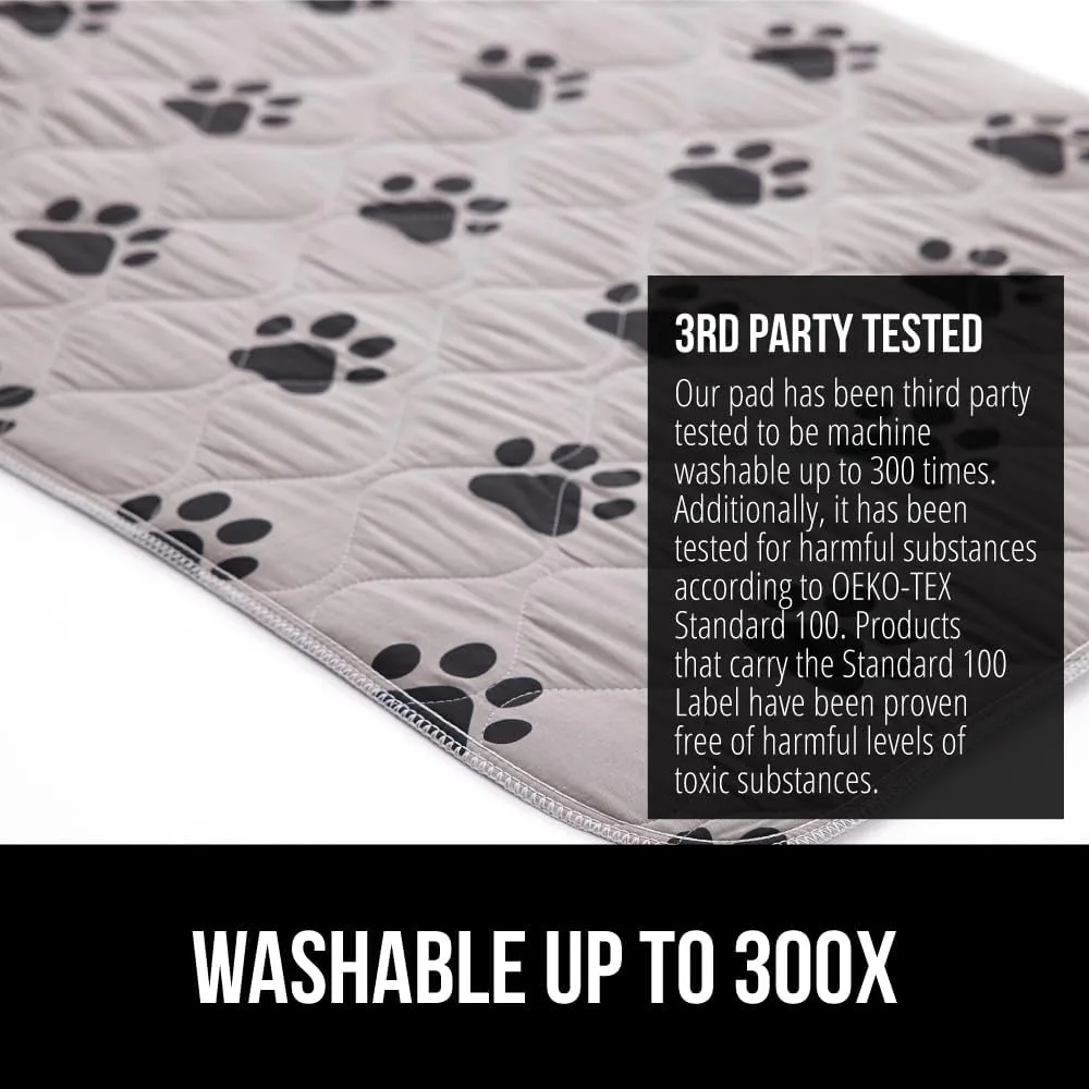 Washable Puppy Pads, 2-Pack 46x28 Inch, Slip Resistant Waterproof Mat for Dog Crate Training and Furniture Protection