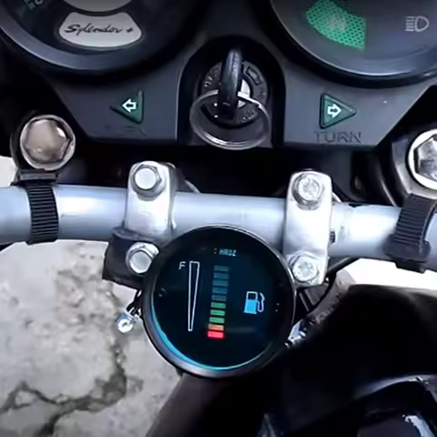 12v 2" 52mm Universal Car Motorcycle Fuel Level Meter Led Light Gauge 8 Display K8v0