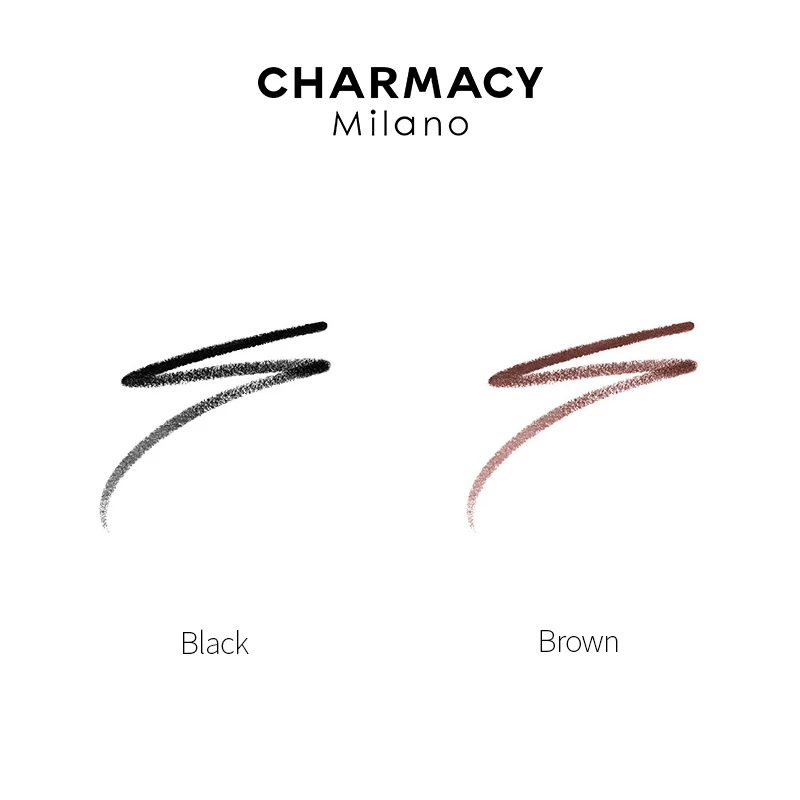 CHARMACY 2 In1 قلم كحل سائل أسود بني فائق النحافة ناعم عالي الصباغ مقاوم للماء سريع الجفاف كحل مكياج مستحضرات التجميل
