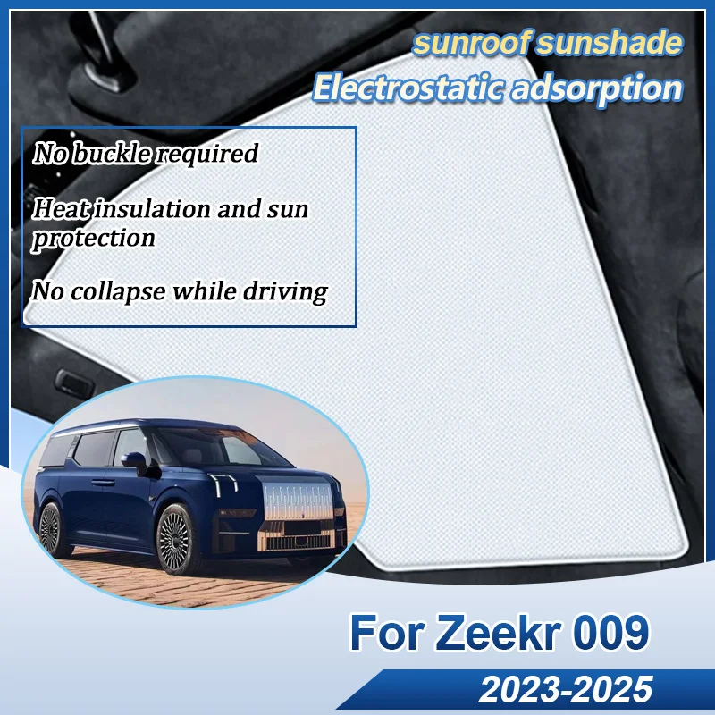 

For Zeekr 009 Accessories 2023 2024 2025 Electrostatic Adsorption Sunroof Windshield Visor Skylight Sunshades Car Accessories