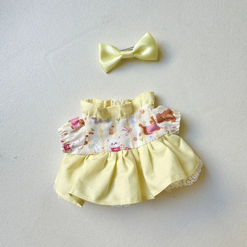 

Trendy and Fashionable Mini Clothes Small Animal Yellow Couple Outfit Casual and Versatile Suitable for 17cm Dolls