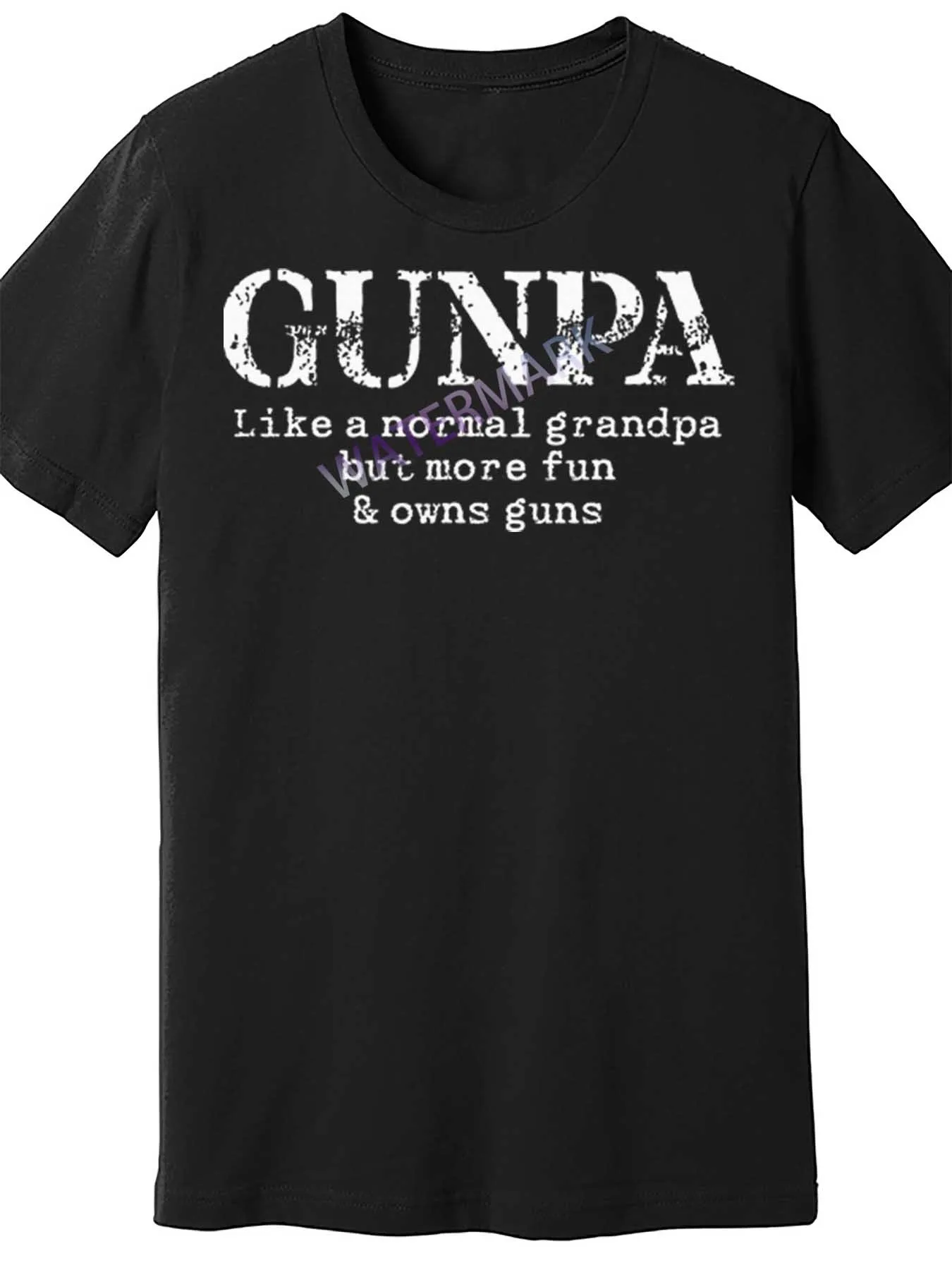 

[Комфорт на каждый день] Gunpa Like A Normal Grandpa But More Fun And Owns Guns 77047, забавная мужская футболка с коротким рукавом, черная, TT4, Gun