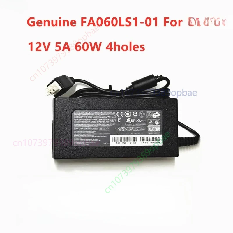 Used Genuine FA060LS1-01 12V 5A 60W 4holes 341-0501-01 AC Adapter For CISCO 5506 ASA-5506X PWR-60W-AC-V2 Power Supply Charger