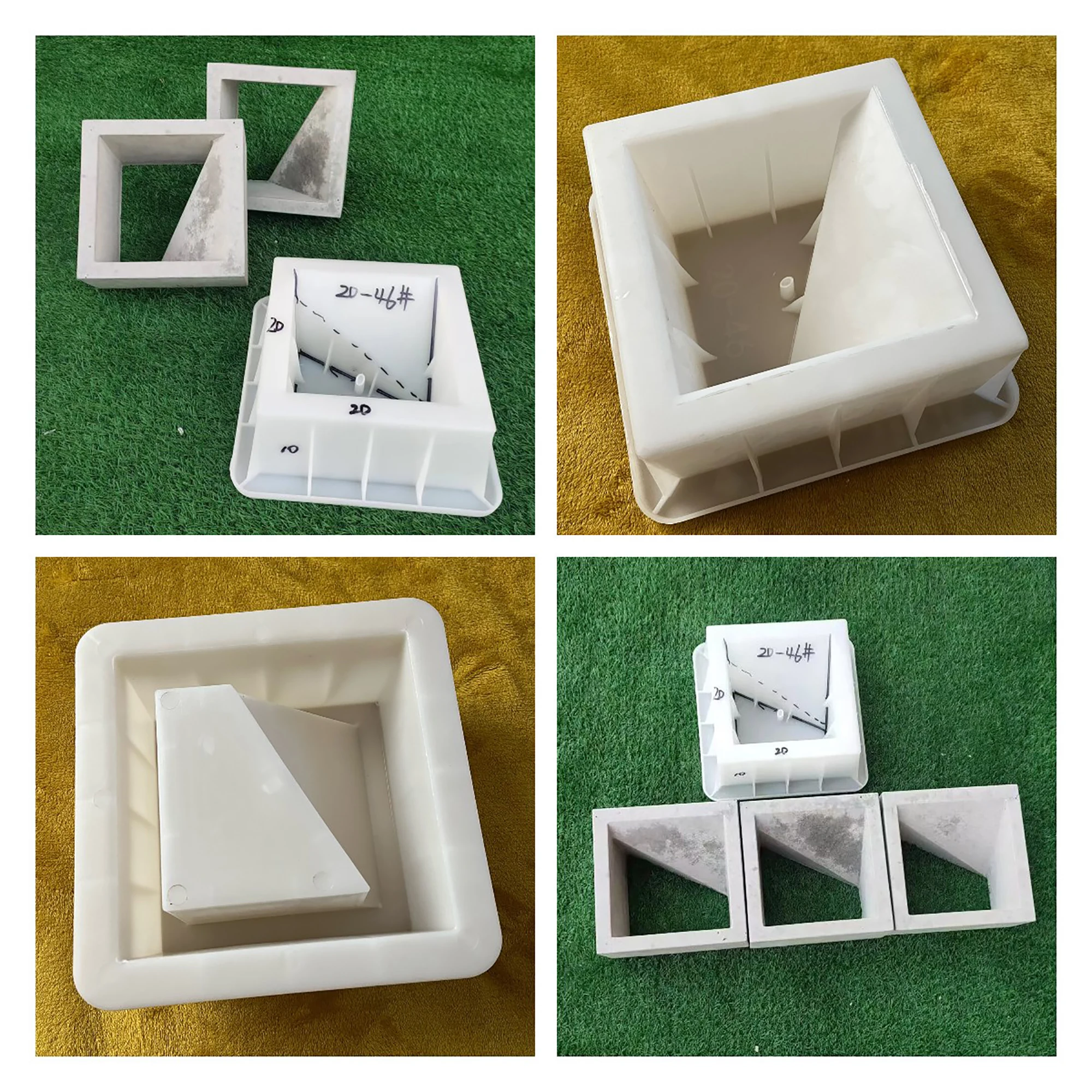 Stampo in plastica per mattoni cavi di cemento Geometria moderna 3D Stampo da parete per sfondo da giardino traforato decorativo con griglia per mattoni ad aria fai-da-te