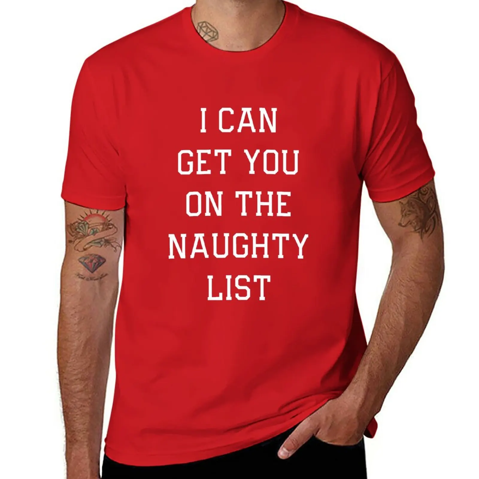 

I Can Get You On The Naughty List T-Shirt kawaii clothes korean fashion heavyweight t shirts for men