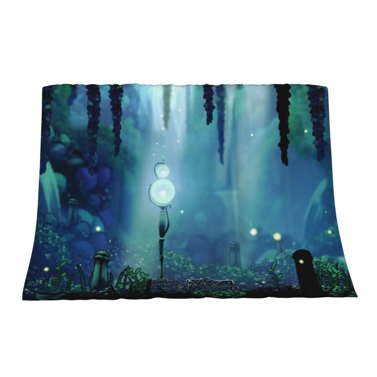 

Hollow Knight Greenpath Throw Blanket Picnic Flannels Sleeping Bag Blankets
