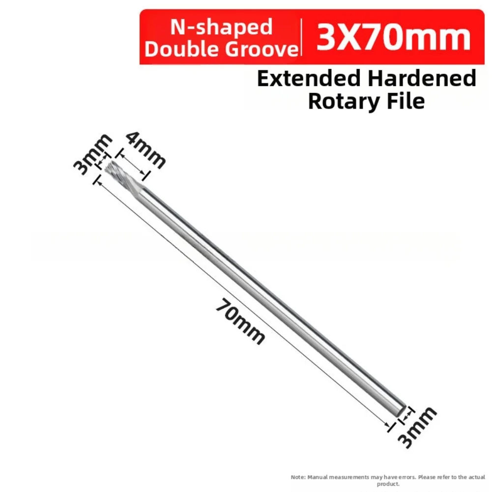 Metal Deburring Size 3mm Rotary Burrs Set Carving Bit 3mm Shank YG8 Steel 6mm Head Diameter Slotted Plastic Box