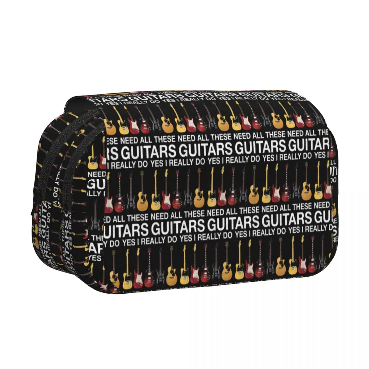 Yes I Really Do Need All These Guitars Pencil Case Pencil Pouch Hard Shell Leather Large Storage Pen Box Pencil Bag School