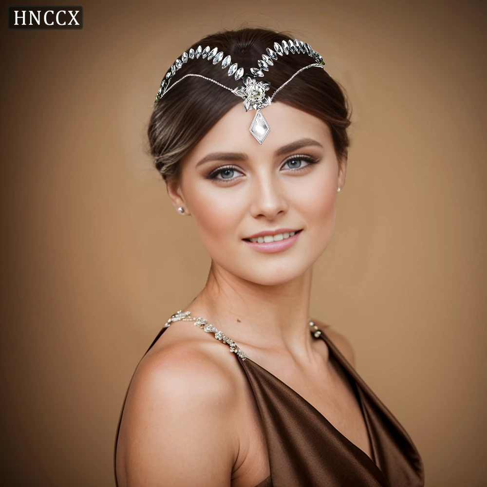 HNCCX Vintage Crystal Rhinestone Headband Wedding Hair Accessories  Elegant Girls Bridal Headband Bridesmaid Hair  CP572