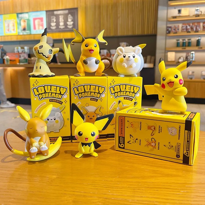 6 Styles Pokemon Lovely Pikachu Pichu Mimikyu Alola Raichu Togedemaru Anime Action Figures PVC Toys Gift