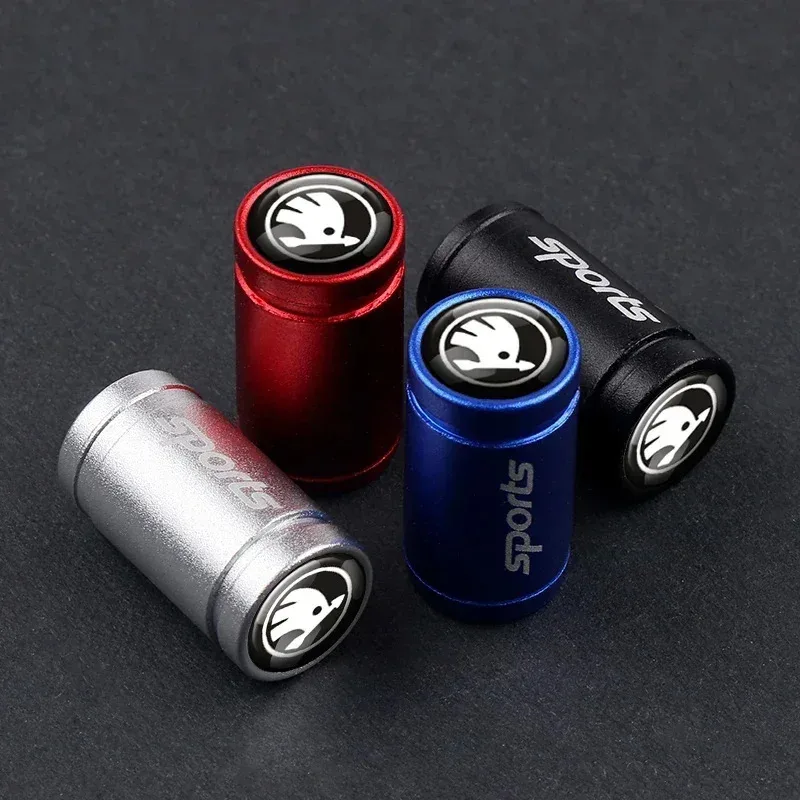 

Автомобильный Стайлинг, 4 шт., крышка клапана для колес, пылезащитный чехол, украшение, СПОРТИВНЫЙ значок для Skoda Octavia Rapid Fabia Superb Kamiq A7 A5