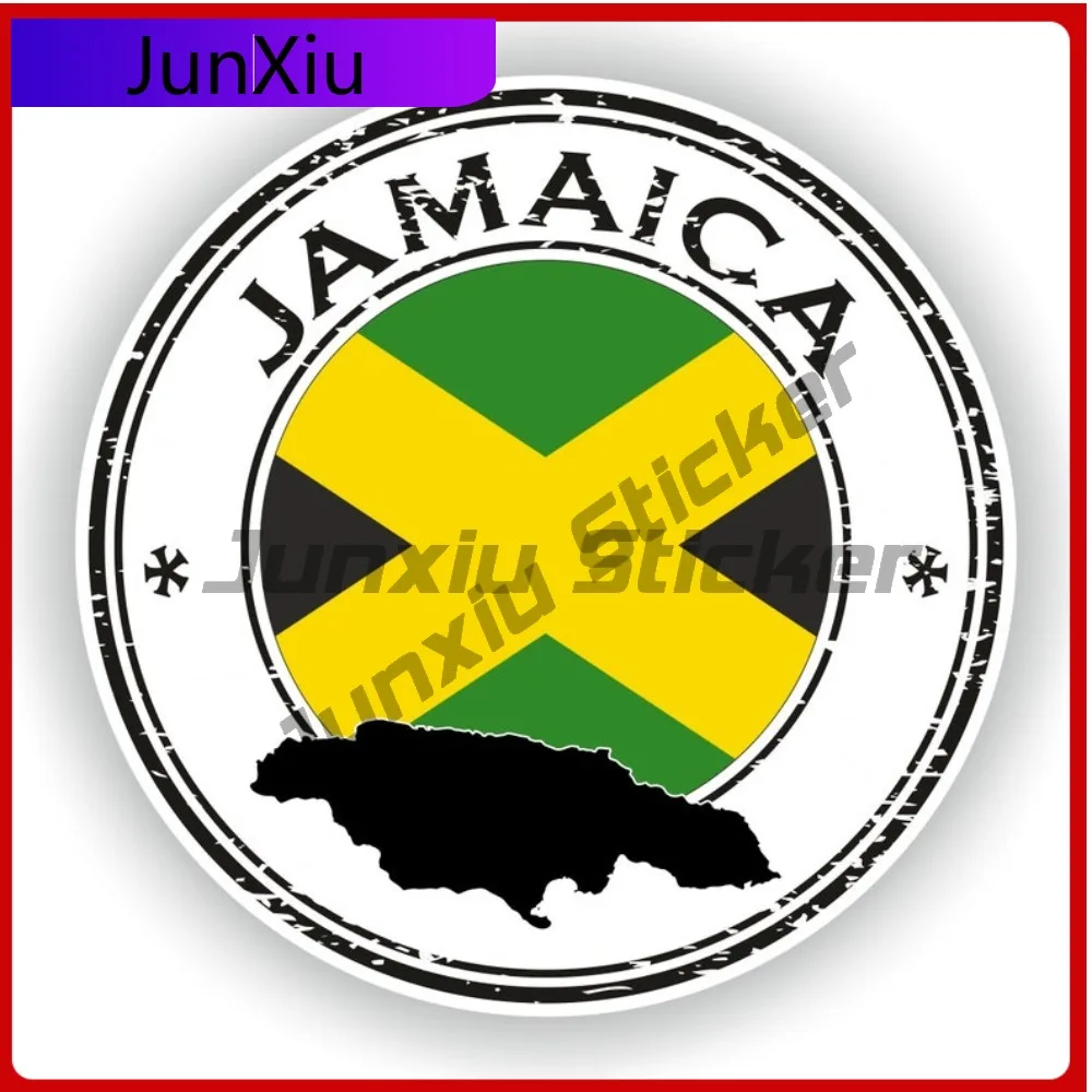 

Jamaica Seal Round Flag Fashion Car Surface Decor Exterior Styling Piece For Vehicles