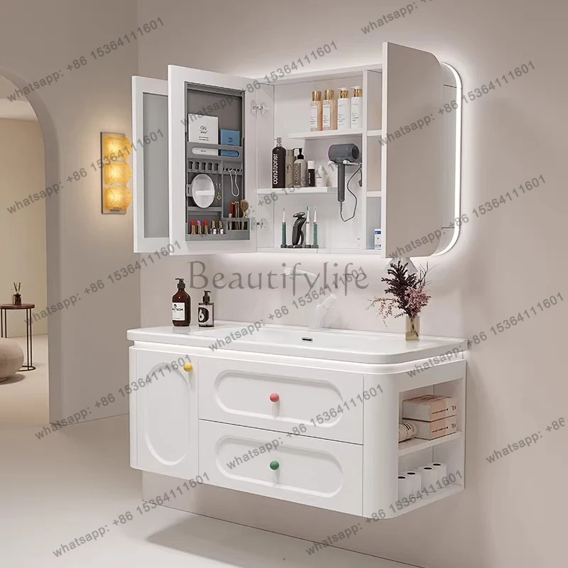 Modern Organizer Bathroom Cabinet Mirror Perfume Storage Shelves Cupboard Closet Skincare