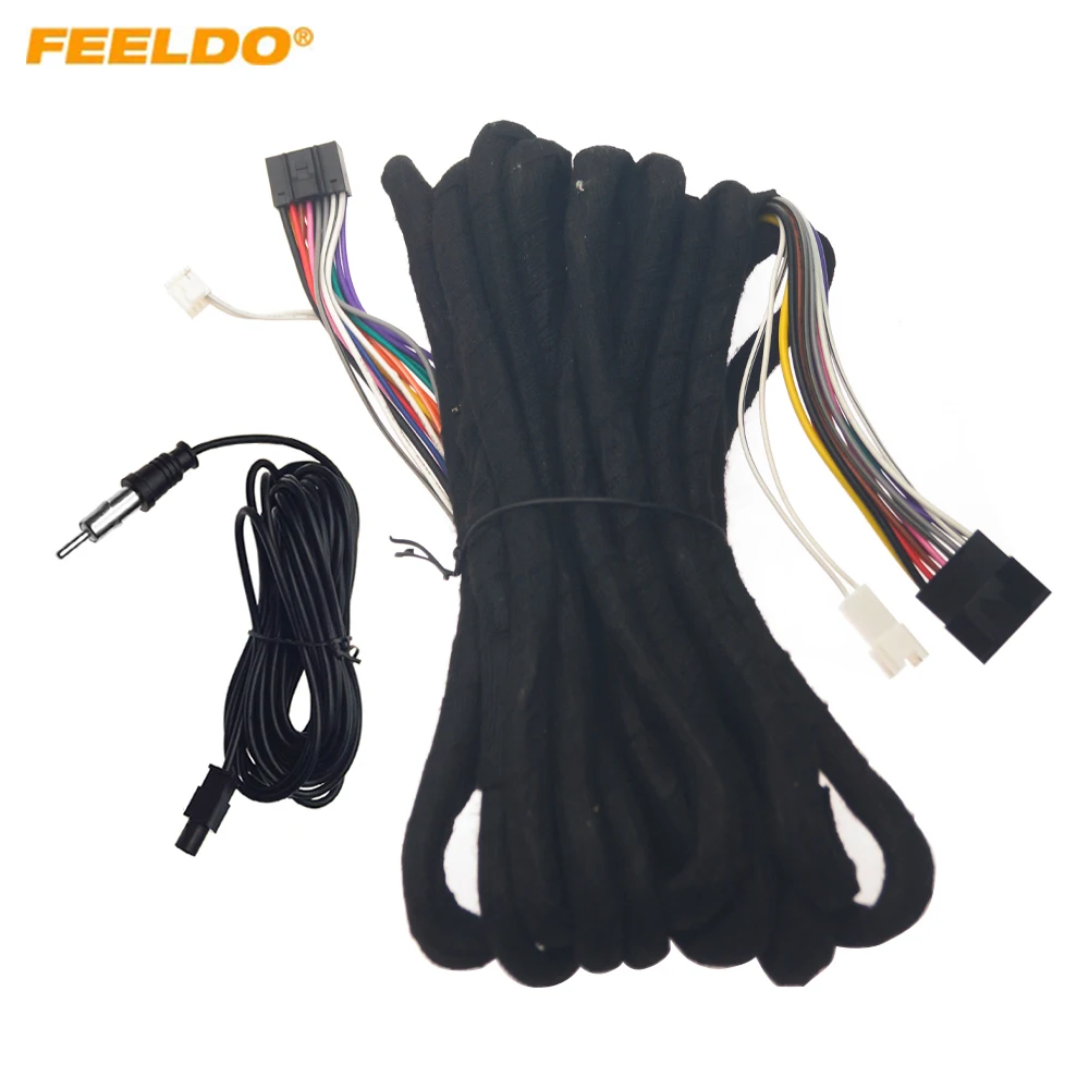 Car 6-meter 16pin Power Wiring Harness Extension & 8pin UART Cable With 6-meter Antenna Adapter For Aftermarket