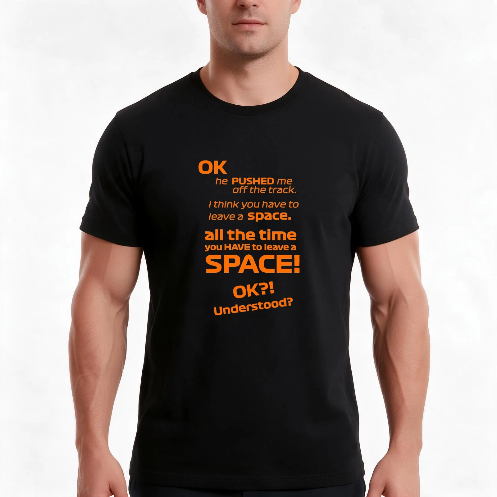 Alonso Team Radio Leave a space T-Shirt, Summer Casual Cotton Tee, Oversized Streetwear Tops, Vintage Graphic Print, 100% Cotton