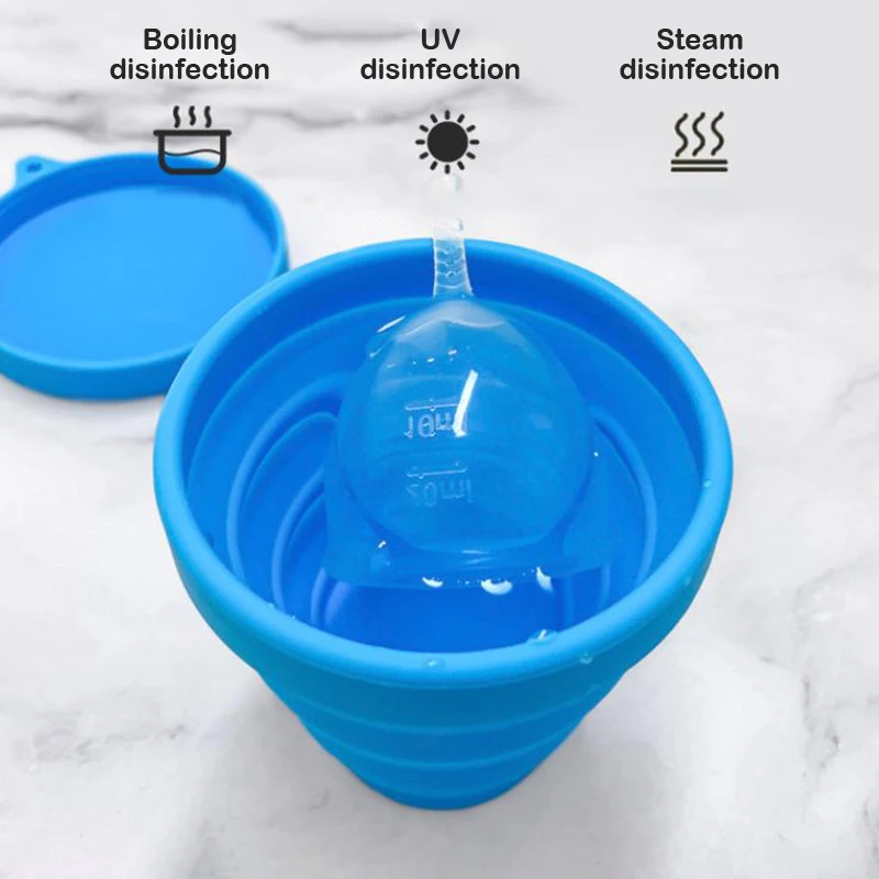 1PC 20/30ml Transparent Silicone Menstrual Cup Medical Silicone MenstrualCup Vaginal Menstrual Collector Woman Menstruation Care
