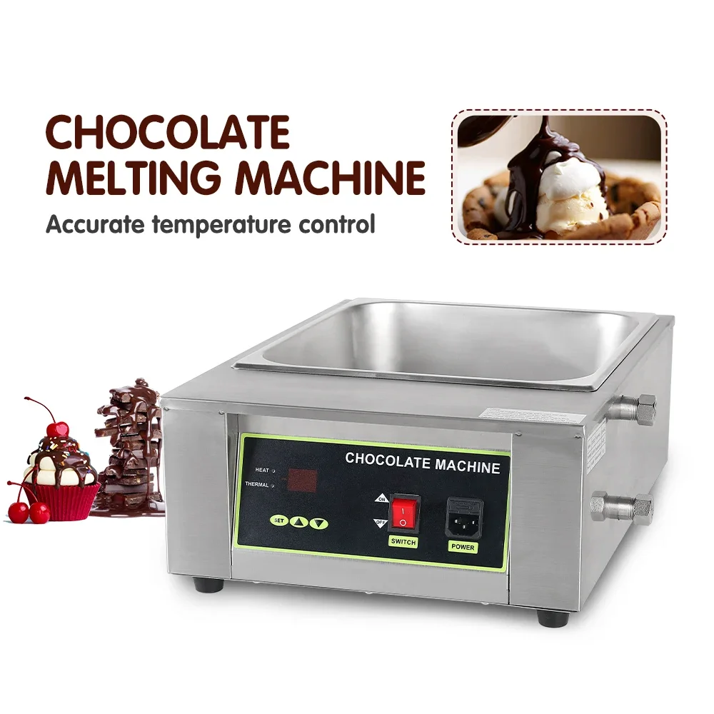 Máquina de fusão de chocolate elétrica Display Digital Fornalha de fusão de chocolate Fogão de aquecimento 1 treliça 2 treliça 4 treliça