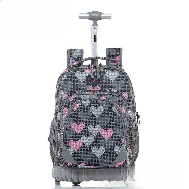 Primary and secondary school students tie rod schoolbags, hand-pulled  , travel backpacks