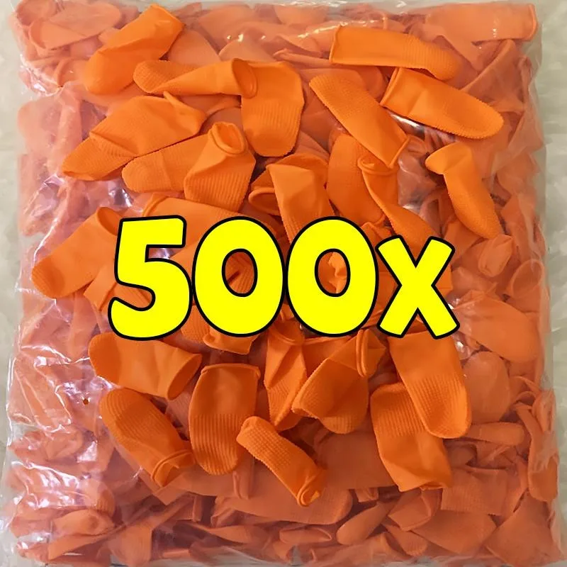 

500/50PCS Disposable Finger Covers Non-slip Anti-static Rubber Latex Finger Cots Fingertip Fingers Protector Thumb Sleeve Gloves