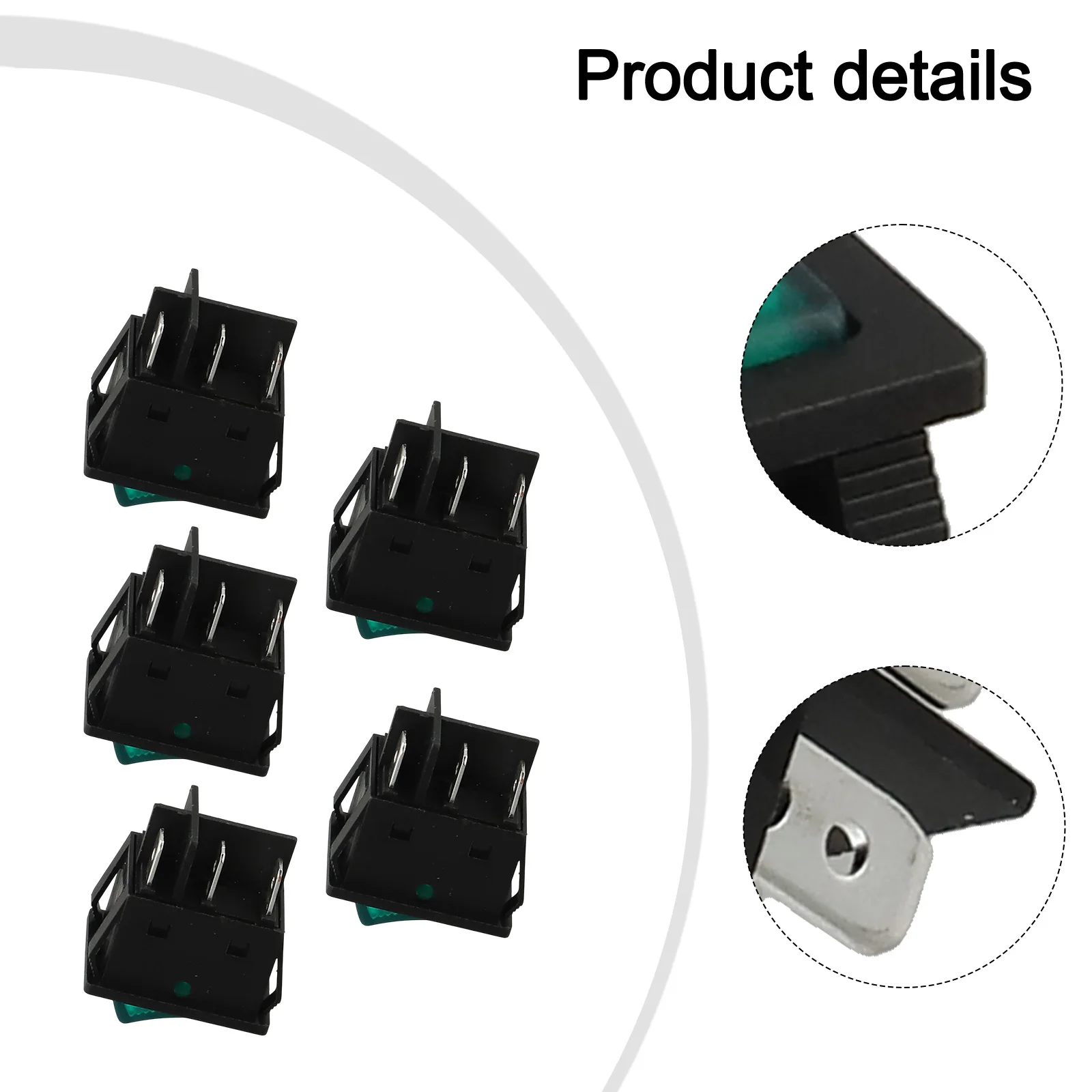 

6 Pins Switch Boat Switch For Boat Applications Flame Retardant Casing 250V Rated Voltage For Electrical Products