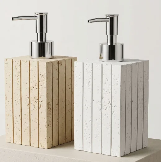 350ML Vertical Lotion Soap Bottle Wind Tunnel Stone Resin  Hand Lotion Bath Gel Conditioner Soap Bottle Bathroom Accessories