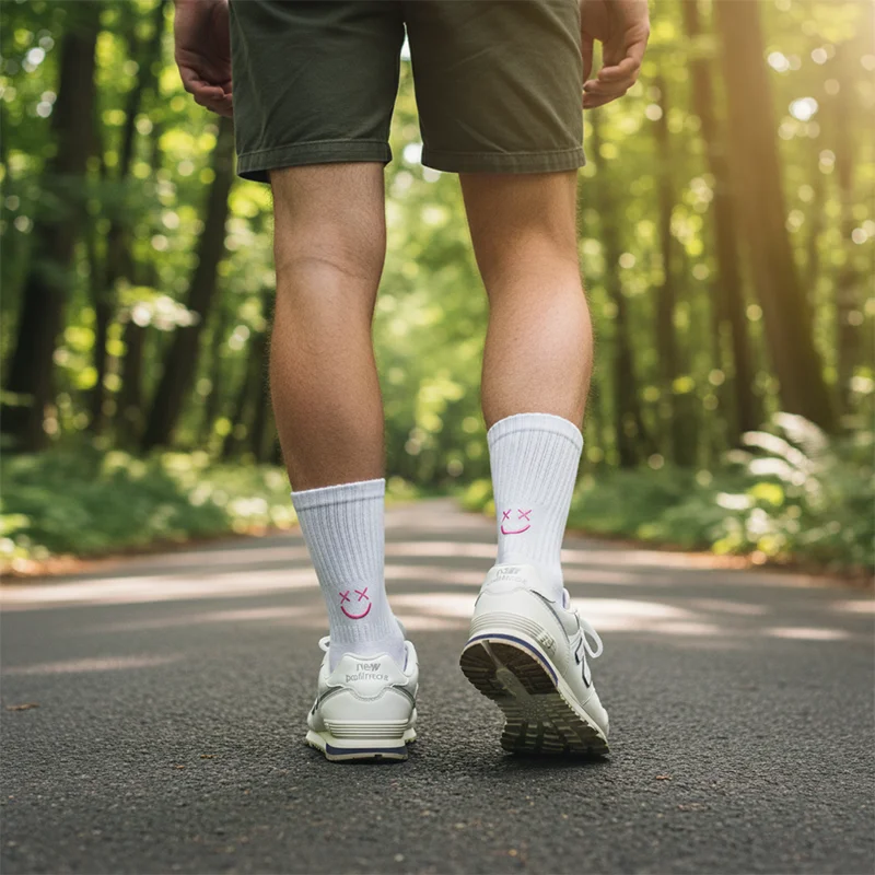 Chaussettes de travail en coton pour hommes, chaussettes longues rembourrées et respirantes, chaussettes décontractées pour hommes, chaussettes de cyclisme