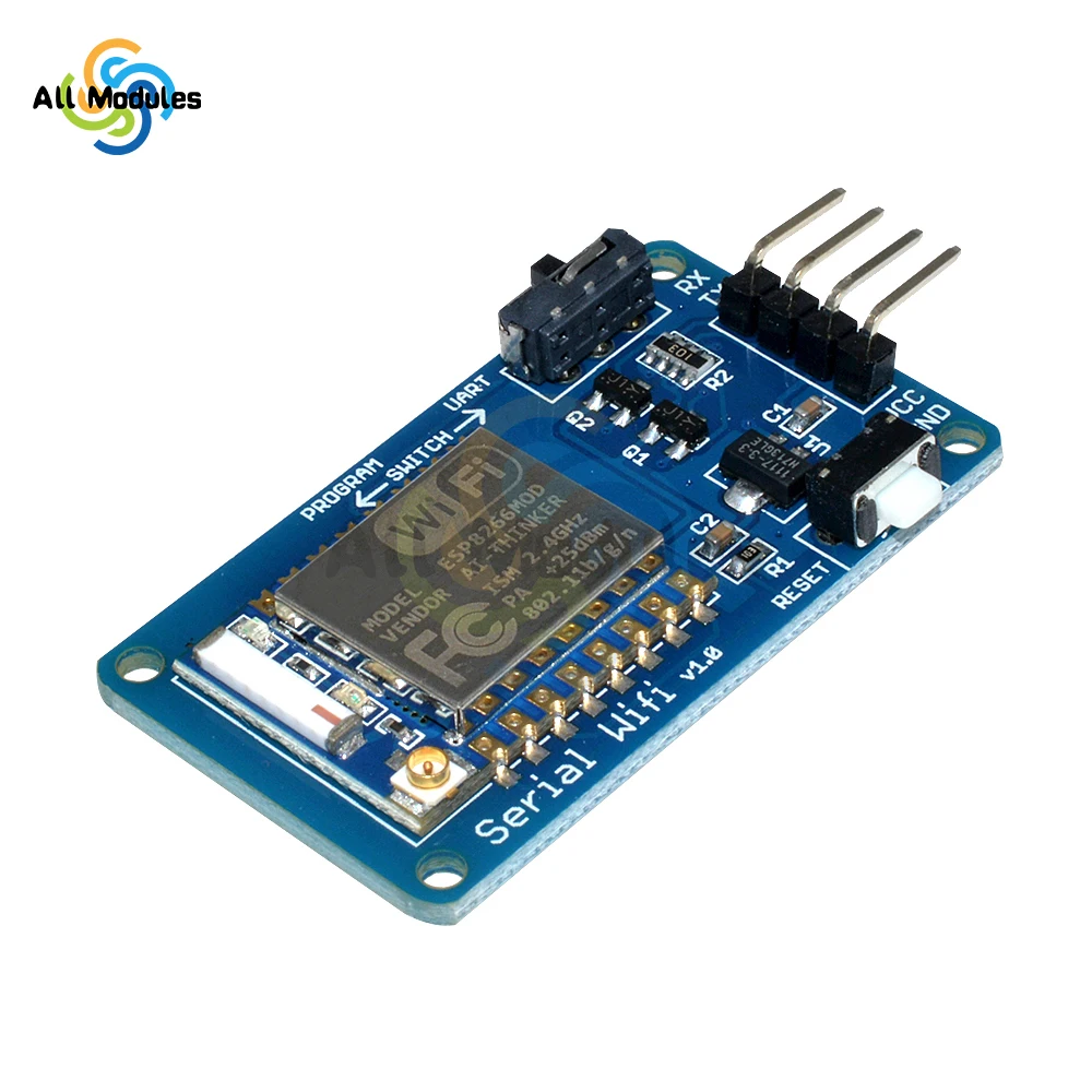 ESP8266 ESP-07 Modulo WiFi seriale V1.0 Adattatore wireless con antenna PCB per progetti fai da te IoT