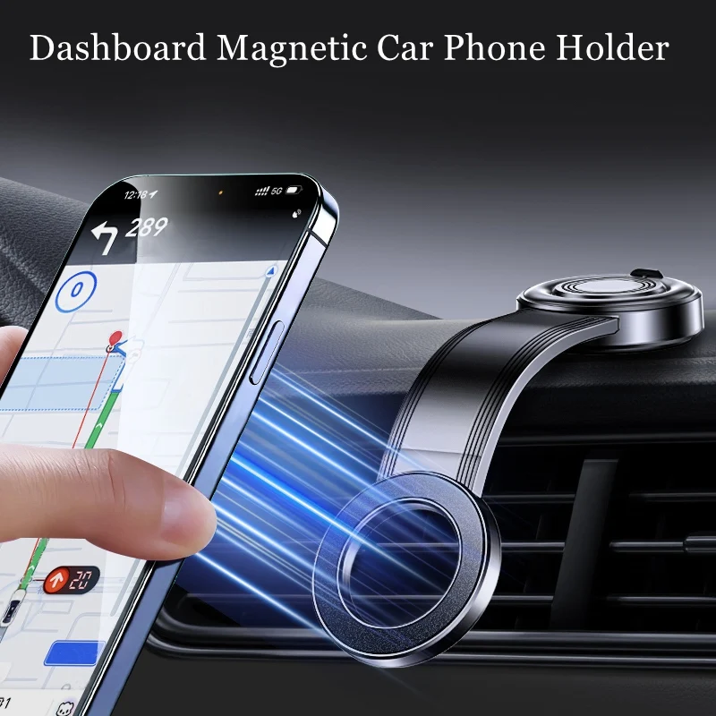 

Dashboard Magnetic Car Phone Holder Mount,Bendable & Detachable Magsafe Car Bracket,Adjustable Navigation Bracket