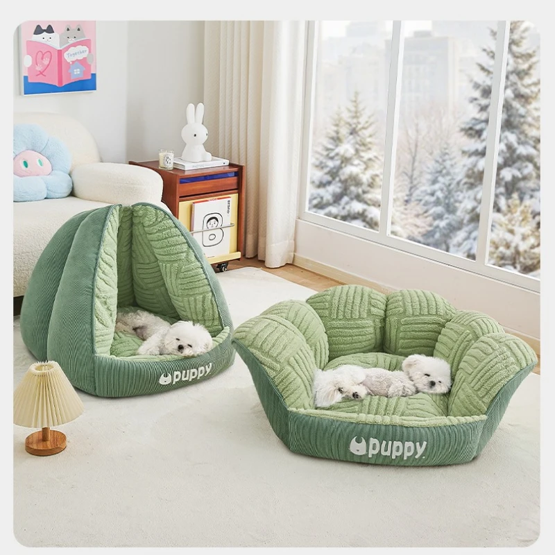 Home Security Product - Kennel Winter Warm Dog Bed Semi-closed