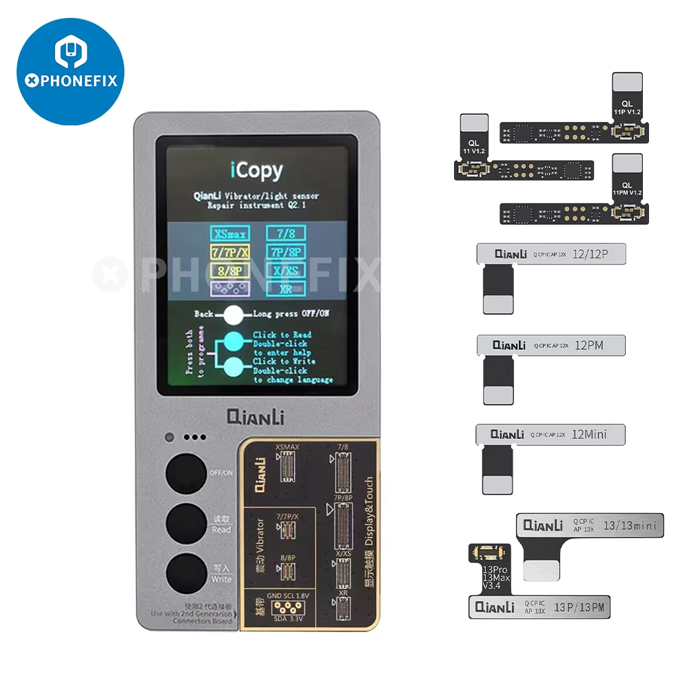 QianLi Apollo ICopy Plus Copy Power Mega-idea Clone Battery Flex Cable for IPhone 11-14 Pro Max Tag on Battery Repair Programmer