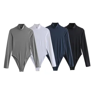 Kaopu Z-Women's High Goal Machan, long-sleeved top, casual tights, female bodysuit, fashion 8 Main Sales Body Long Sleeve - №8