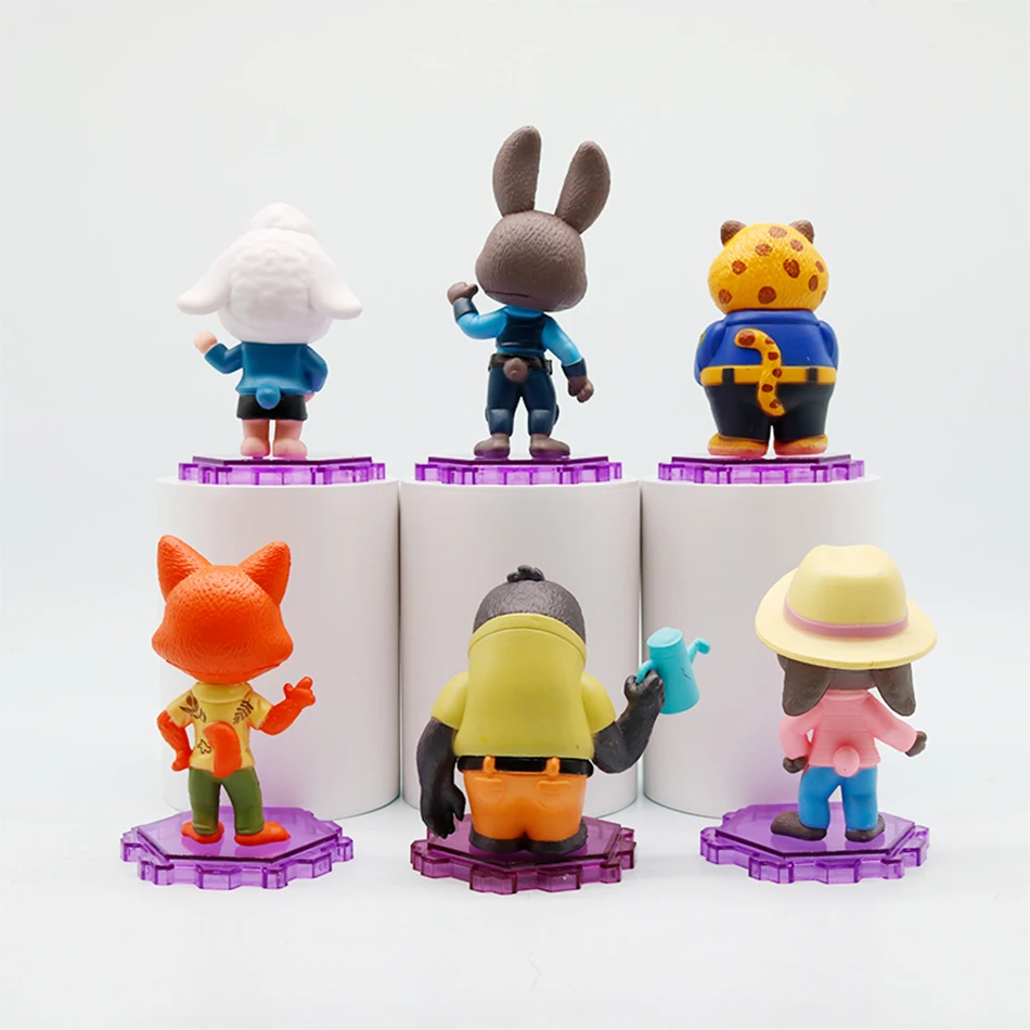 Figurine Kisney Topia 2 scène de Zoo, Police faite à la main Judy & Fox Nick, boîte aveugle, voiture de poupée tendance