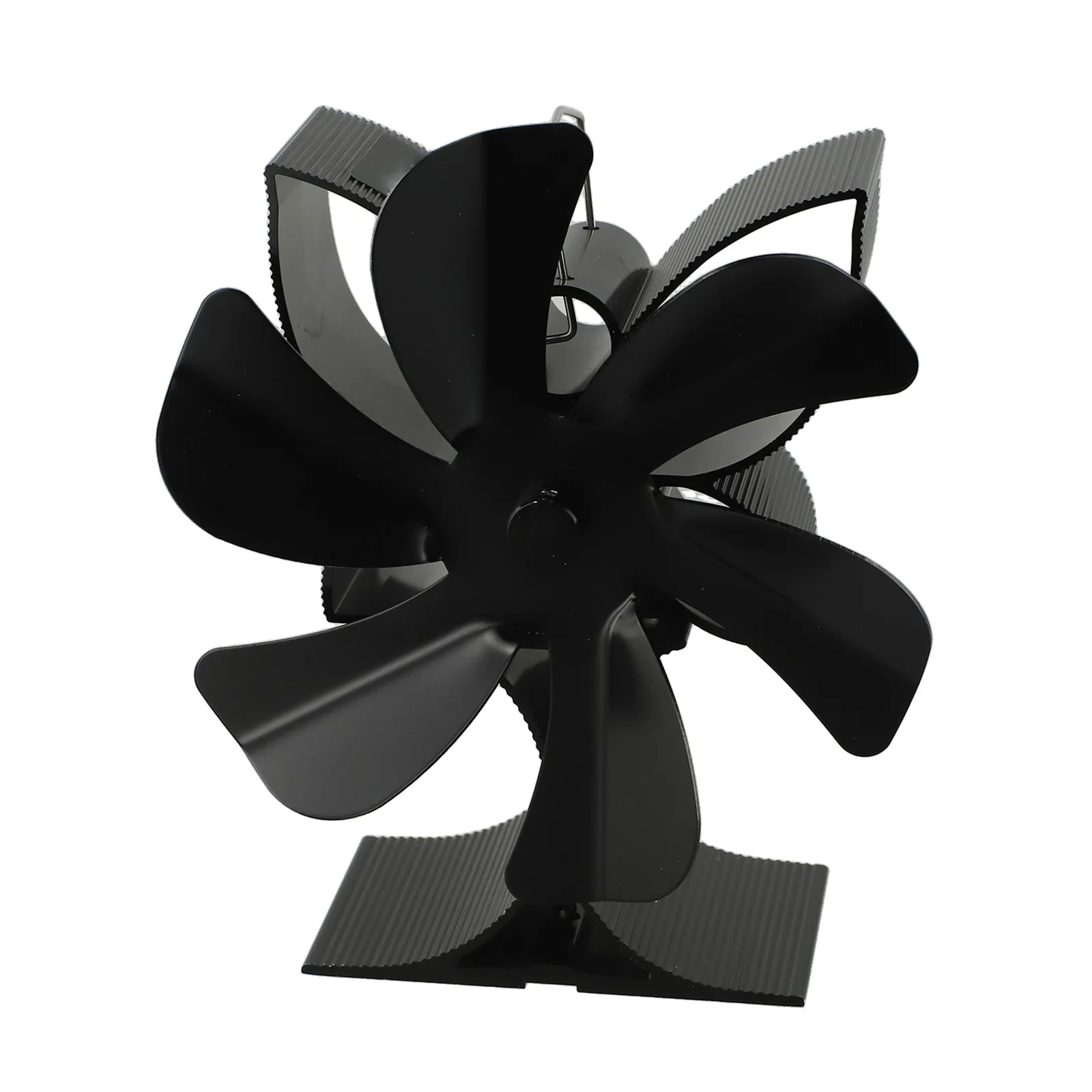 6 Blade Fan Fireplace Fan Heating Solution Anodized Aluminum Construction High-efficiency Air Circulation 160MM