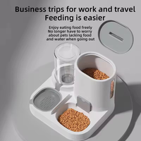 Pet Automatic Feeder Waterer 2 In 1 Large Capacity Dog Cat Bowl Anti Spill Gravity Feeding Watering Bowl Pet Supplies