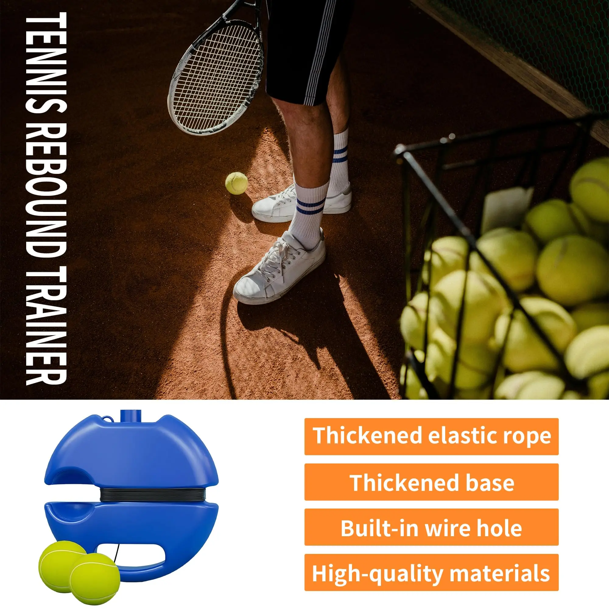 Tennis Trainer Rebound Ball with String Baseboard Self Study Tennis Dampener Training Tool Exercise Equipment