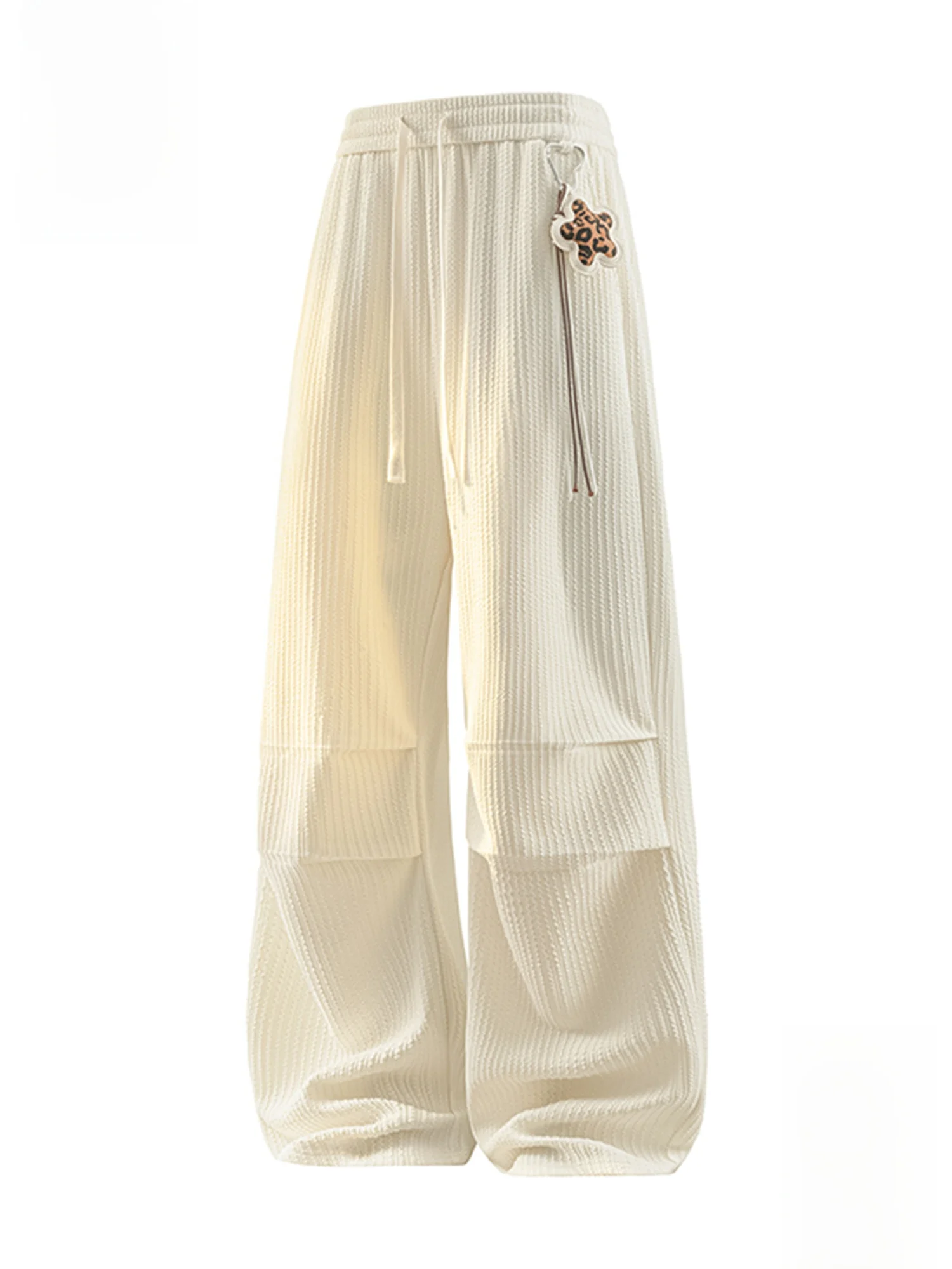 

PaulFrank Men's Loose Straight Leg Casual Pants Dstring Waist American Texture Trendy Spring Faion Trousers