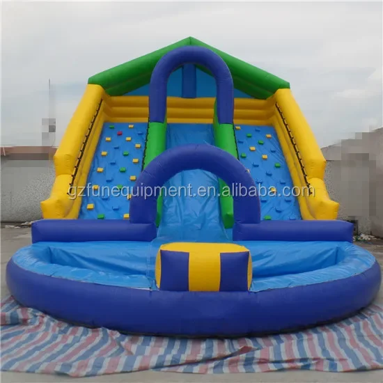 Cheap Inflatable Water Pool Swimming Pool Slide Climbing Wall China Outdoor Inflatable Water Slide For Kids