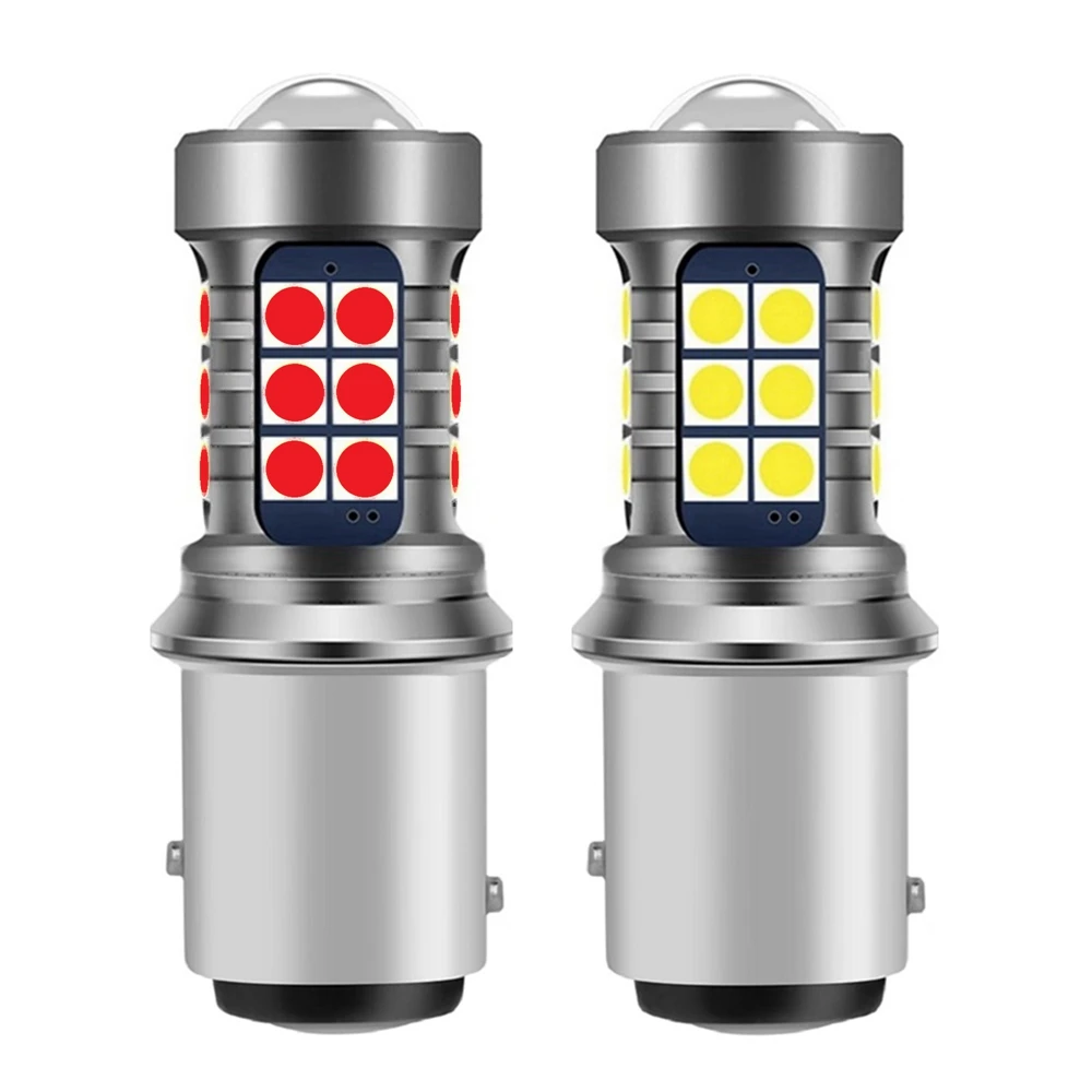 2 قطعة P21W LED P21/5 واط Led لمبات 1157 BAY15D PY21W BAU15S 1156 BA15S R5W السوبر مشرق سيارة الفرامل ضوء السيارات احتياطية عكس مصباح 12 فولت
