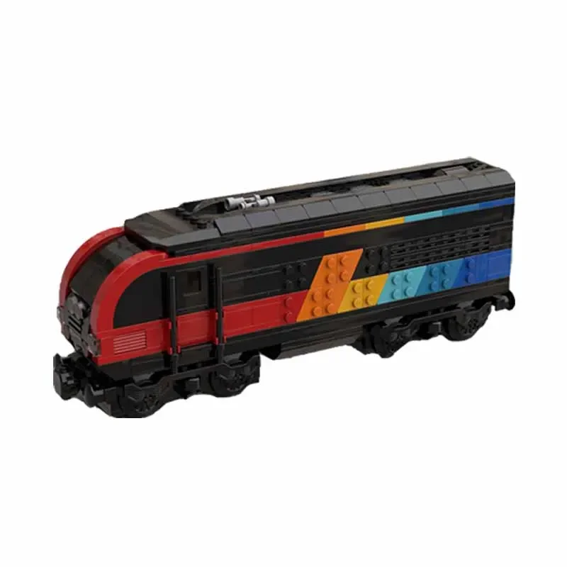 Popular City Car MOC Building Brick Rainbow Colored Iocomotive Model Modular Technology Gifts Holiday Assemble Children Toy Suit