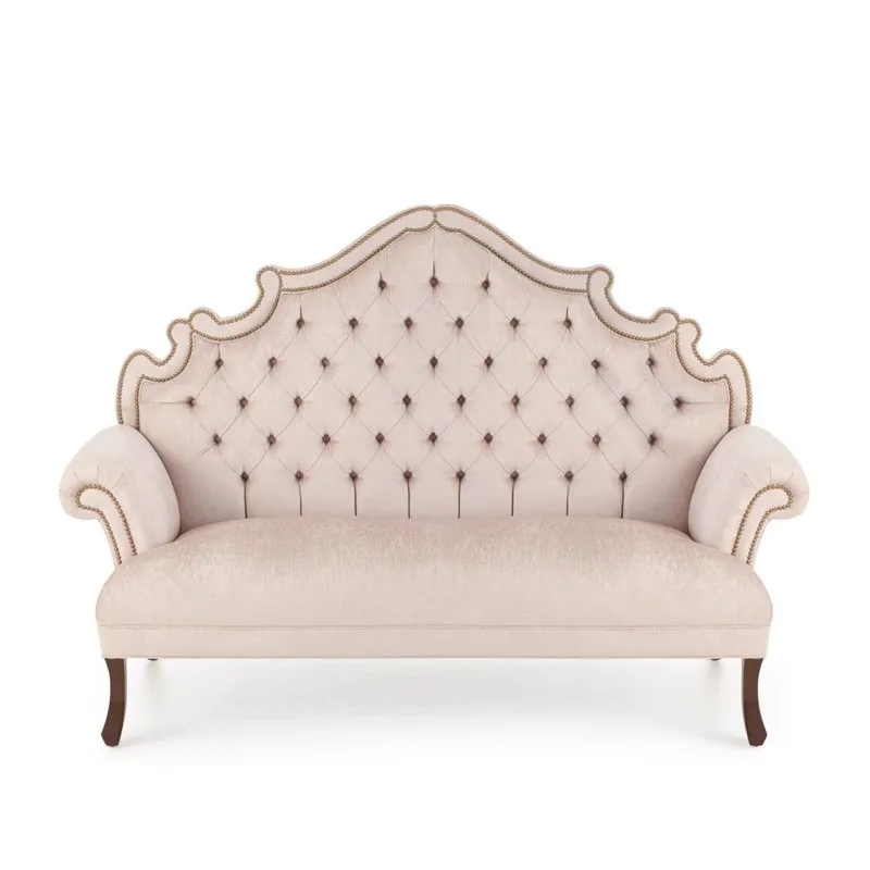 American modern light luxury fabric sofa, high back chair in villa hotel clubhouse, high-end image sofa in clothing studio